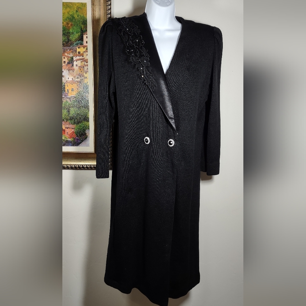 Vintage Liz Petites Inc. Embellished Sweater Dress